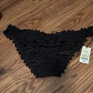 Black Ruffled Bikini Bottom size Large 12/14